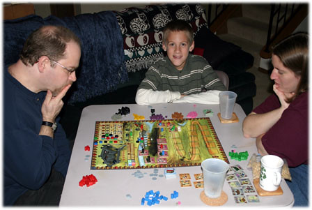 Caylus with Doug, Matthew, and Carrie