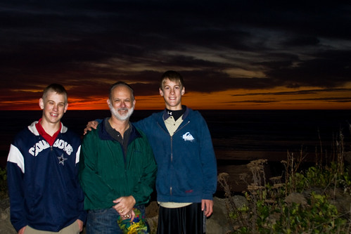 Jacob, David, and Matthew near Agate Beach