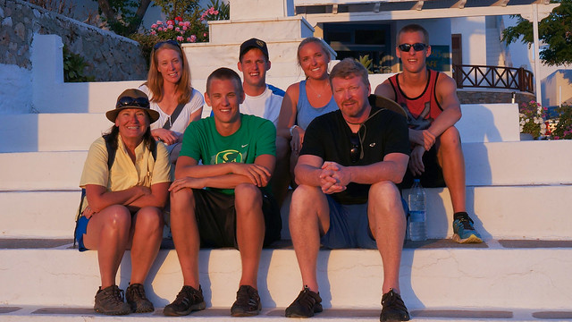 In Folegandros Chora near sunset