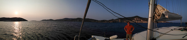 Beautiful spot to moor for the evening - between Antiparos and Despotiko