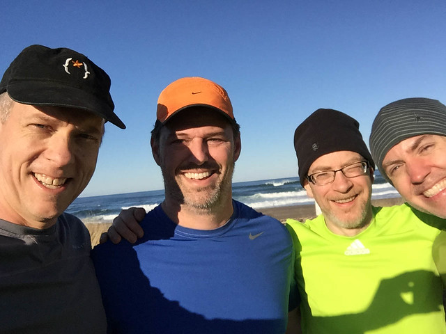 After beach run with Chris, Jim, Doug, and Greg