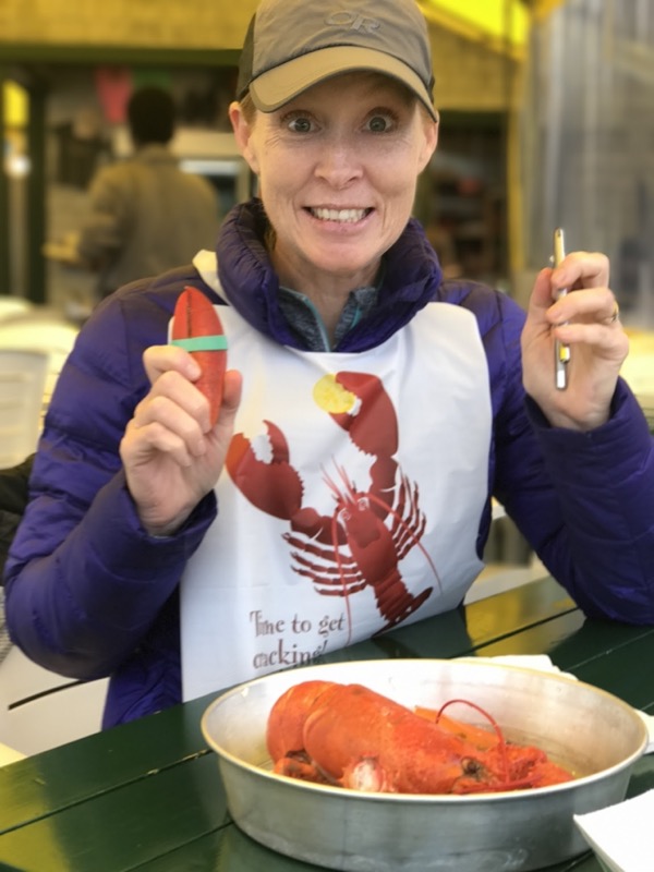 Julie Prepares to Dismantle a Lobster