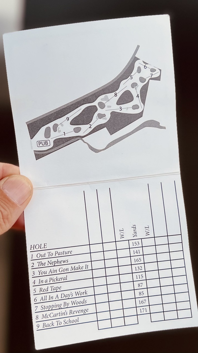 Schoolhouse 9 score card