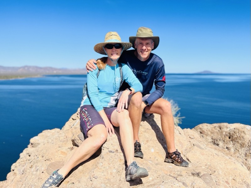 Chris and Julie on rock