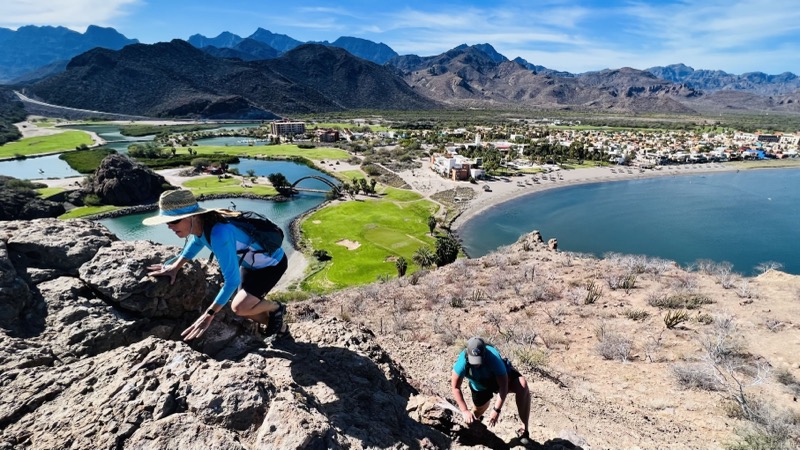 Climbing the rock