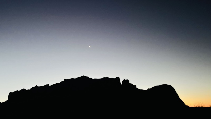 Venus over the mountains