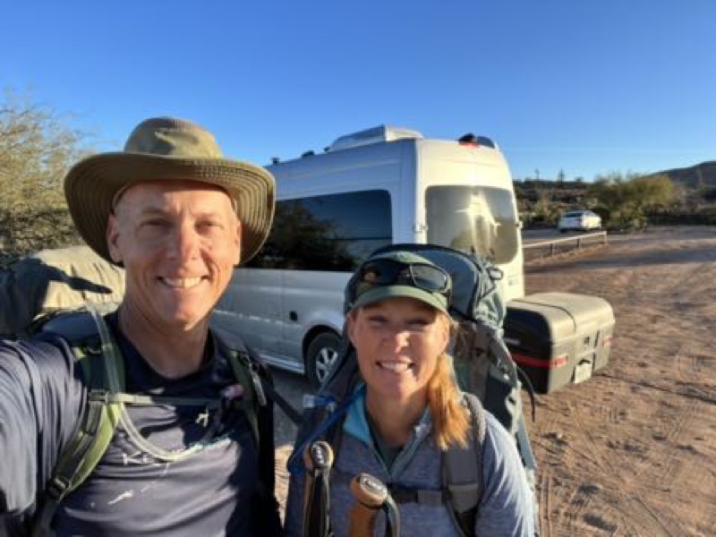 Chris and Julie prepare to depart