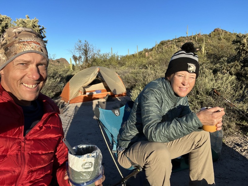 Breakfast at camp