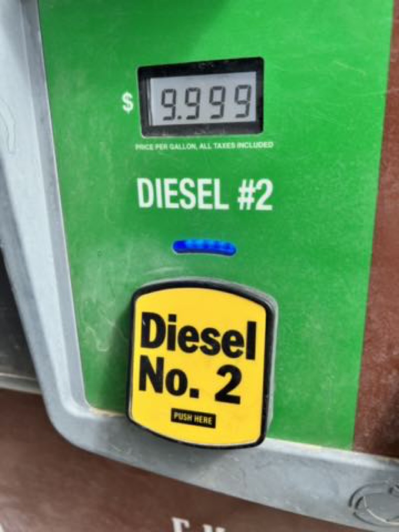 Diesel fuel at Furnace Creek