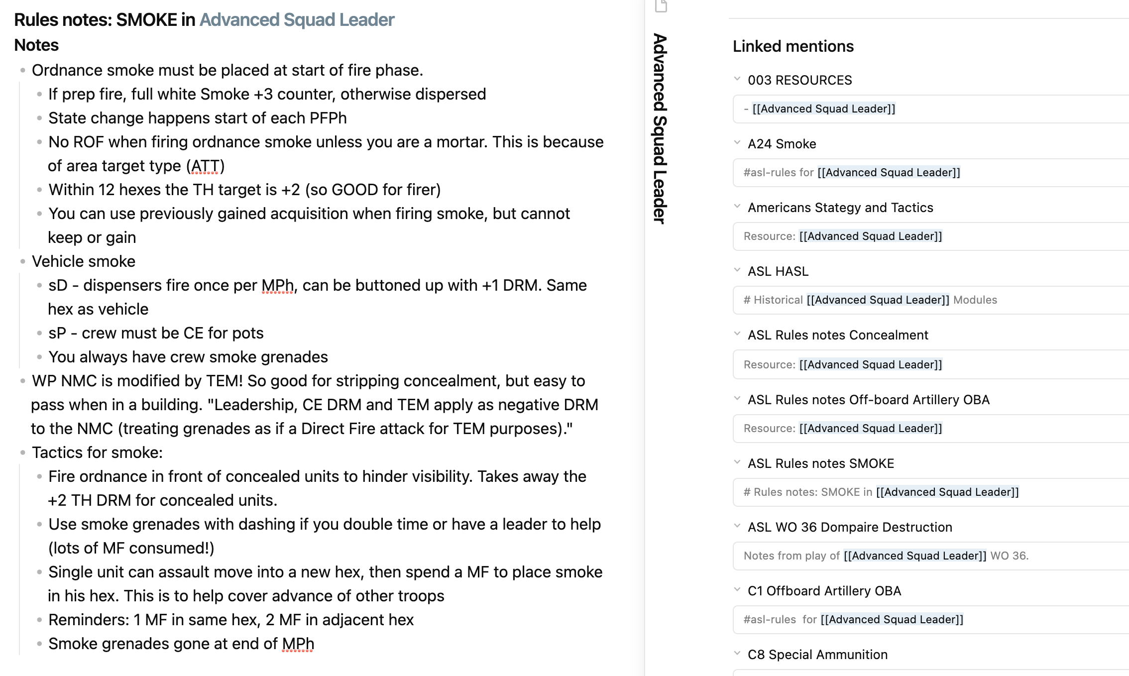 Example ASL rules note