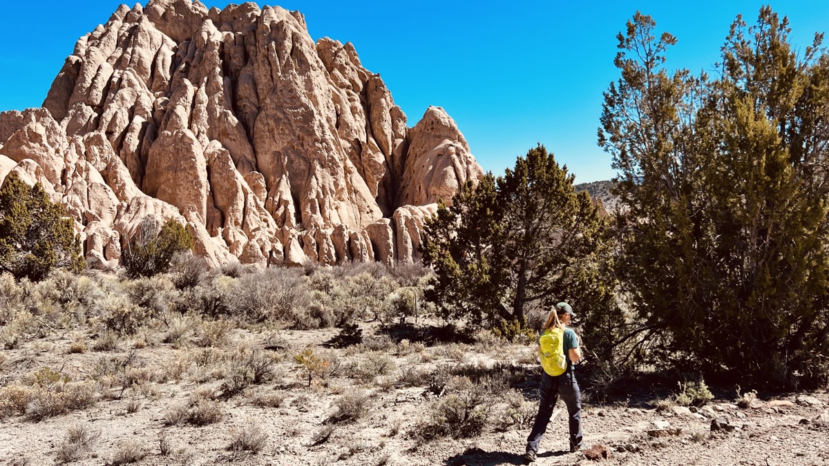 Julie on the trail