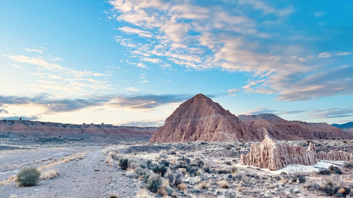 North end of Cathedral Gorge at sunset