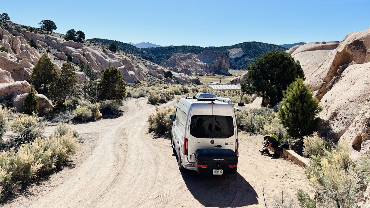 Our van parked at Ranch campground