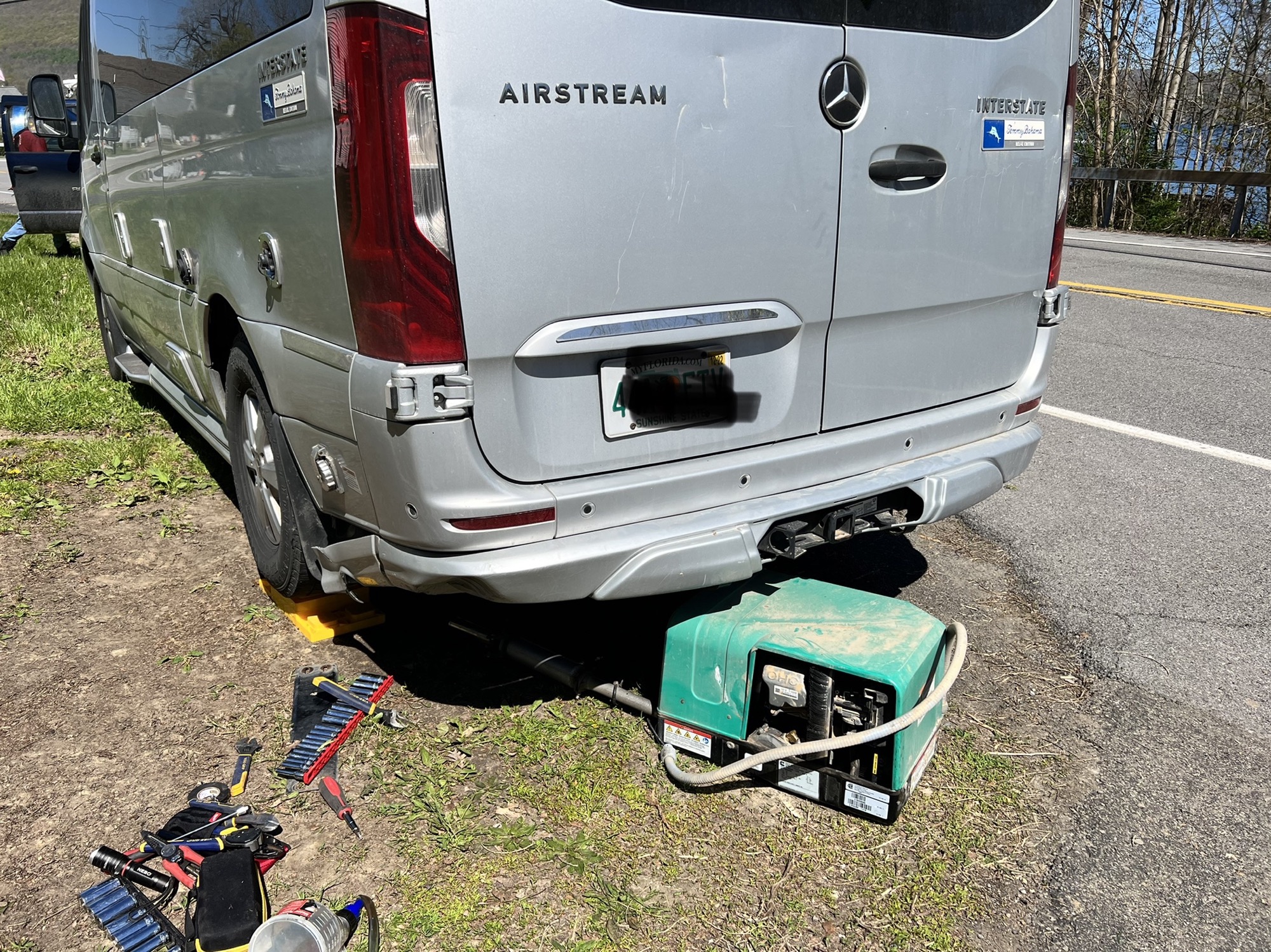 Generator removed from the van