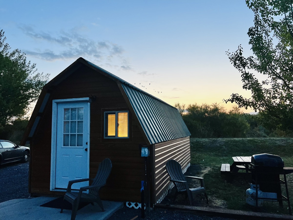 Cabin where we slept for overnight charging