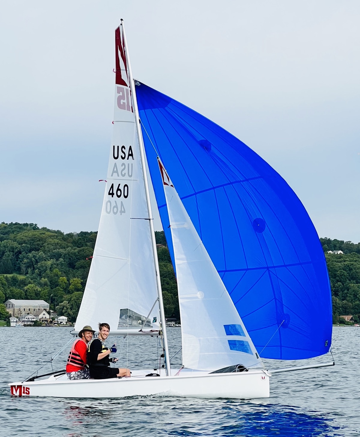 Matthew and I sailing the Melges 15