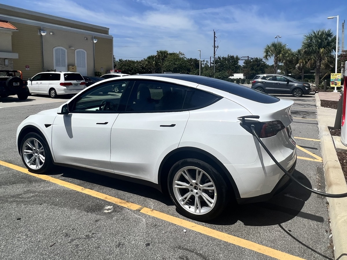 Tesla at Supercharger