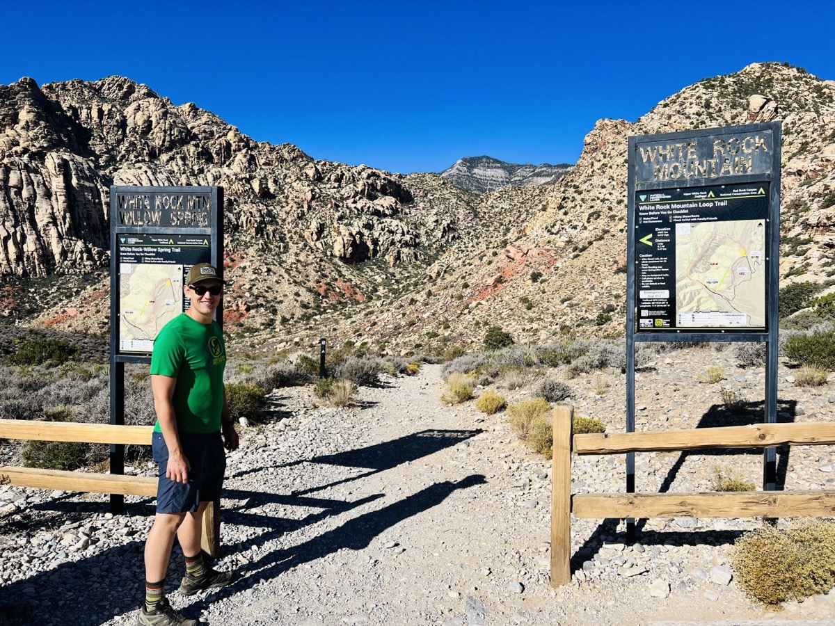 Starting the hike at the trailhead