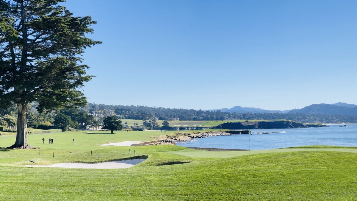 18th green at Pebble Beach