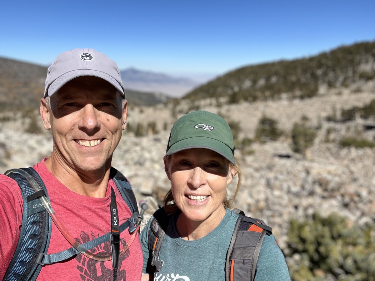 Julie and I hiking in Great Basin NP