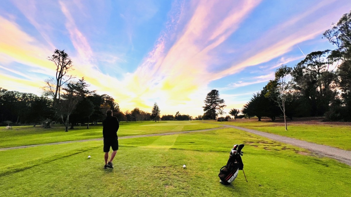 One of my playing partners teeing off