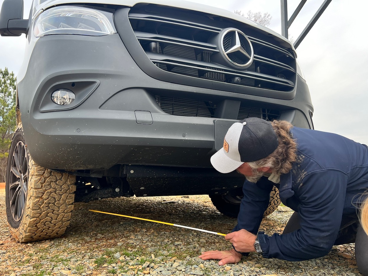 Tony guiding a van 360