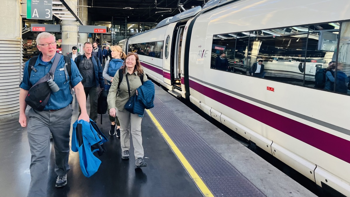 Boarding train to Barcelona