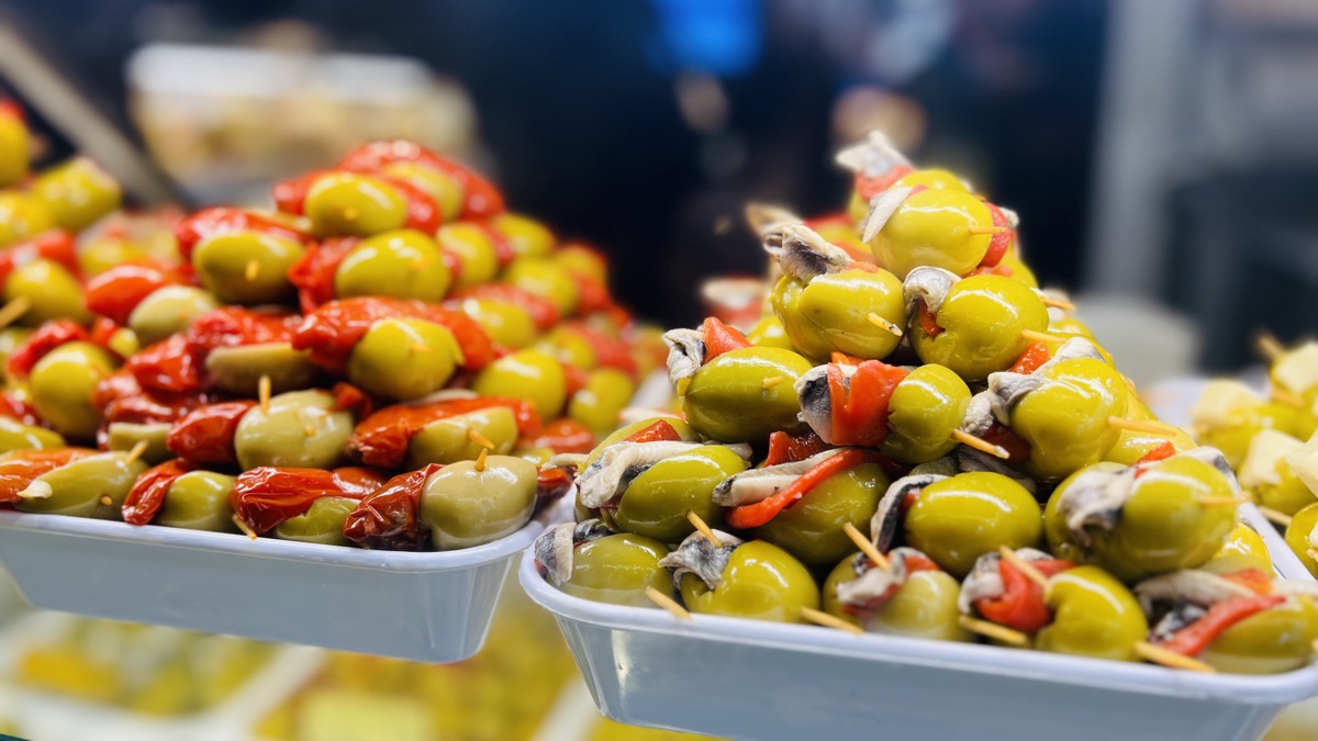 Olives in the market