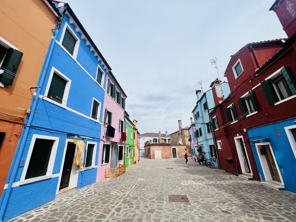 Village street in Burano