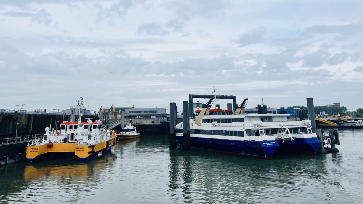 Departing on our ferry