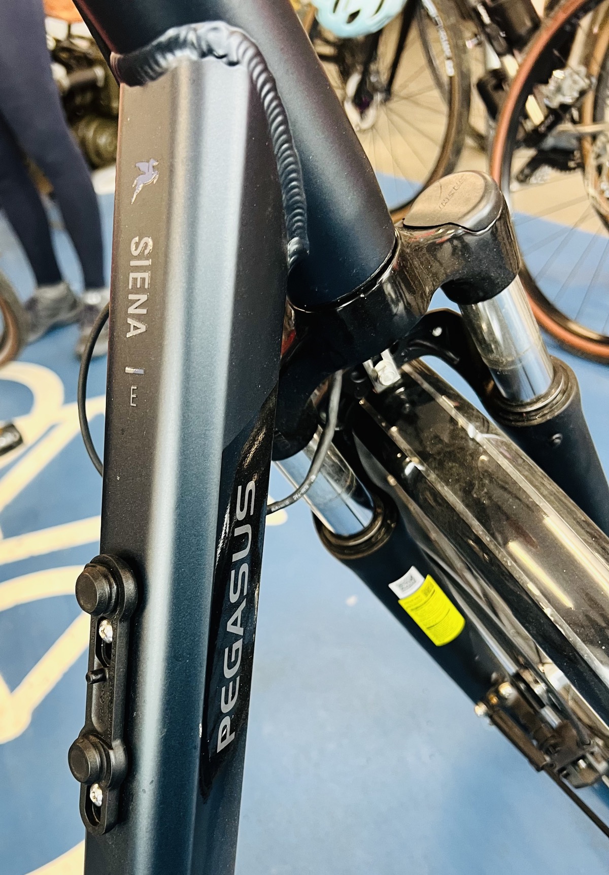 Product label on bike frame