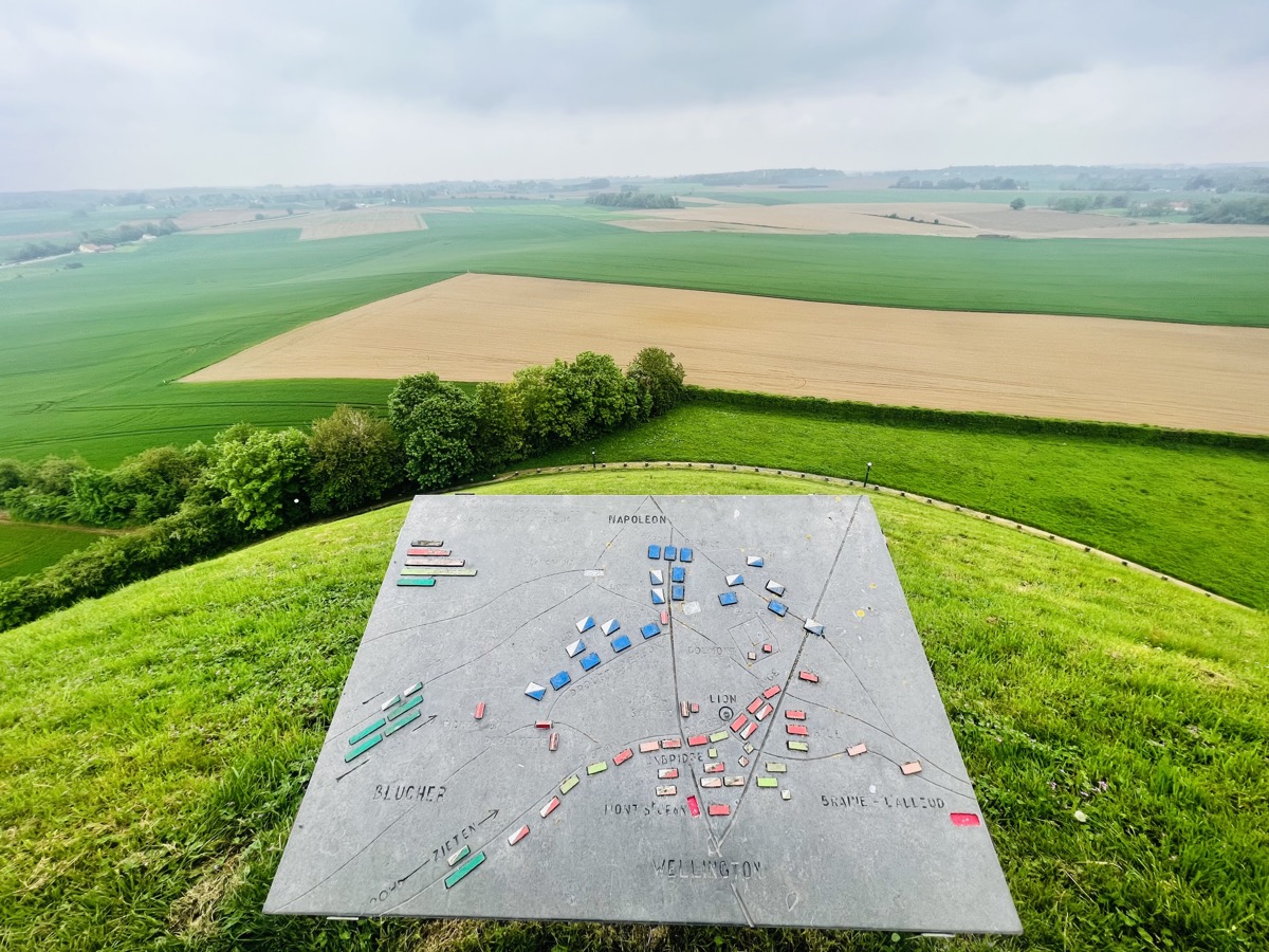 View to the south of the Waterloo battlefield