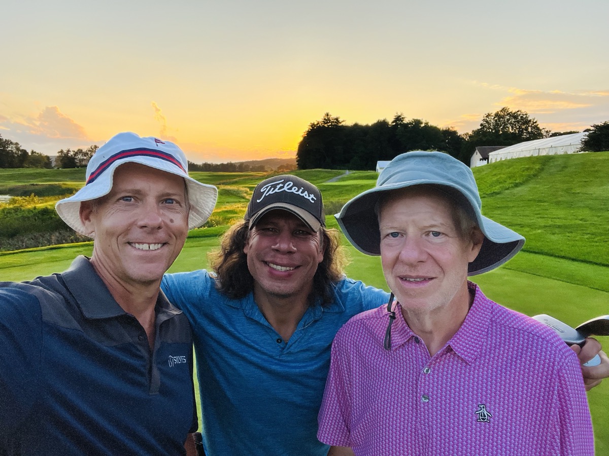 With golfing buddies Christian and Mike at Hiawatha