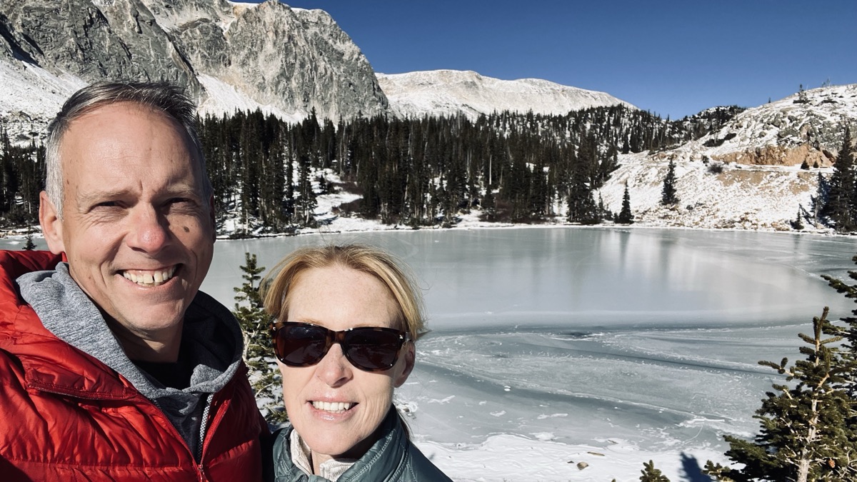 Hiking in Medicine Bow NF on our way to Sinclair WY