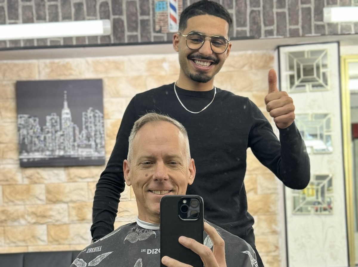 With the barber