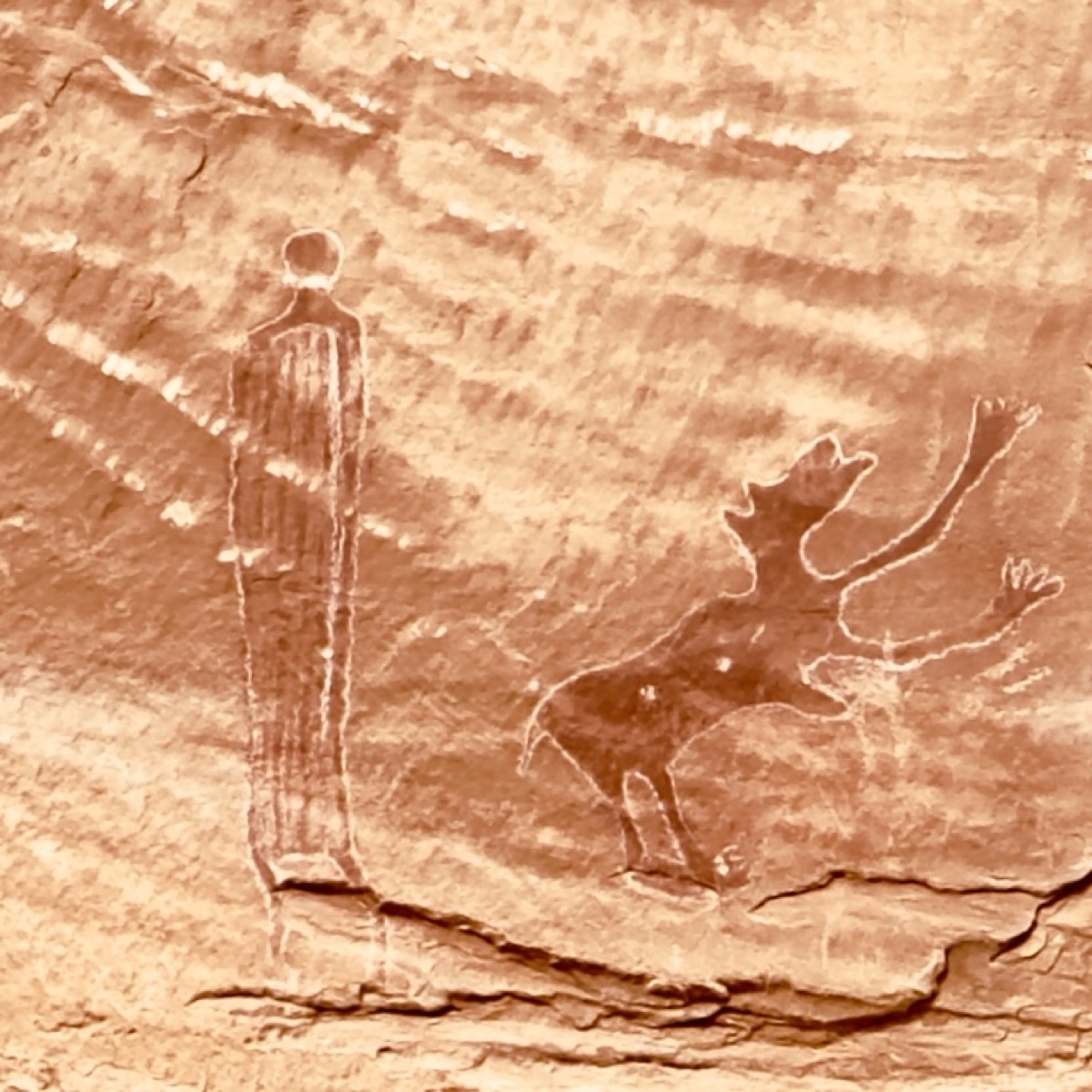 Pictograph in the canyon