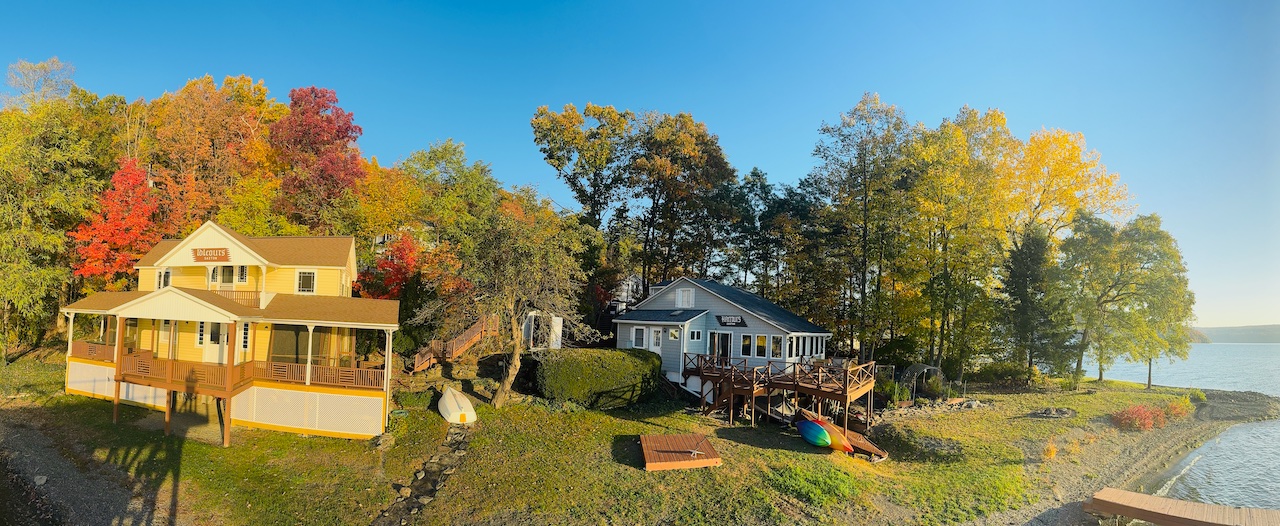 Cottages at sunrise