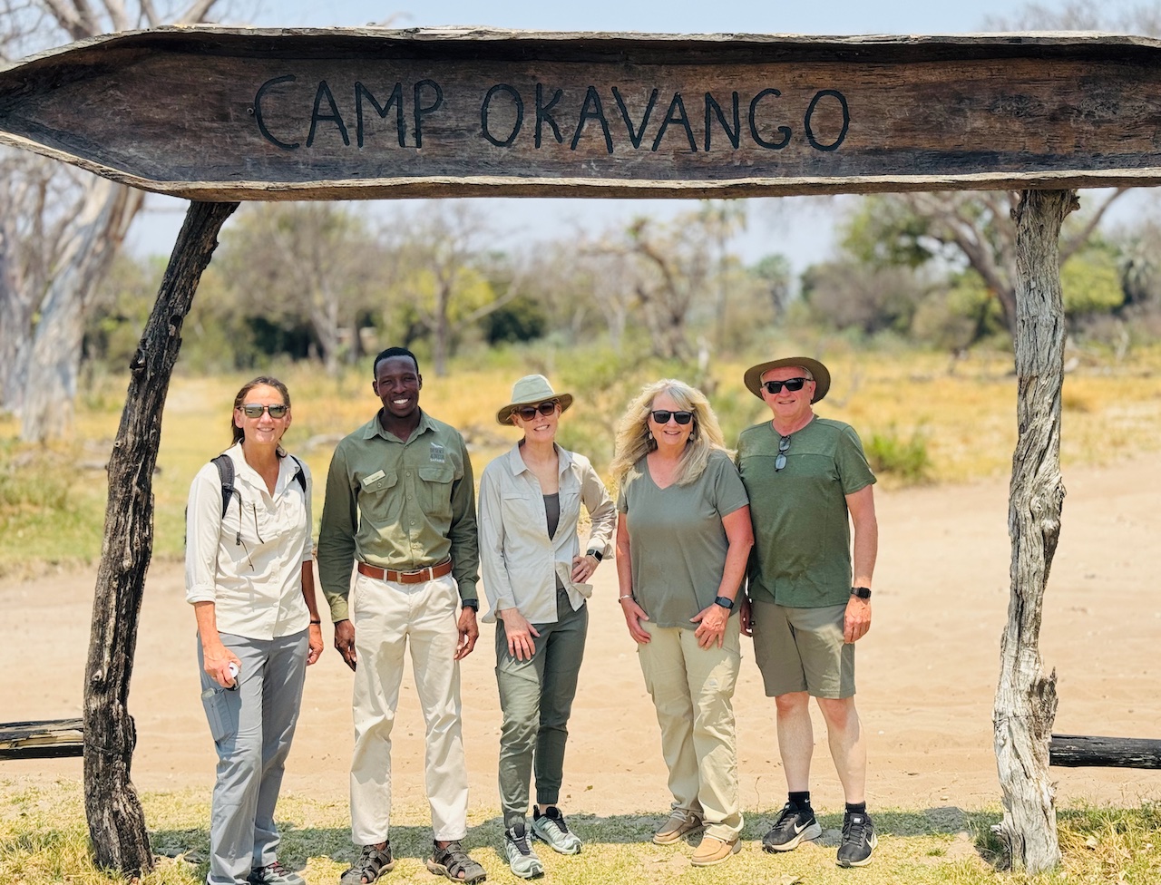 Departing camp okavango