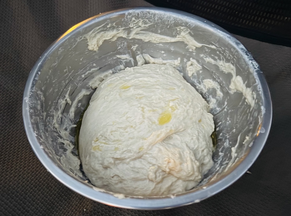 Making focaccia dough