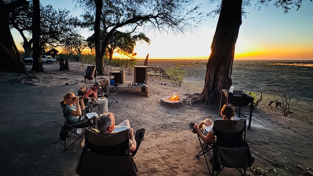 Sitting around the fire