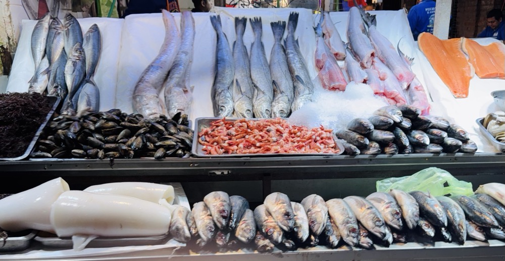 Fish and seafood market