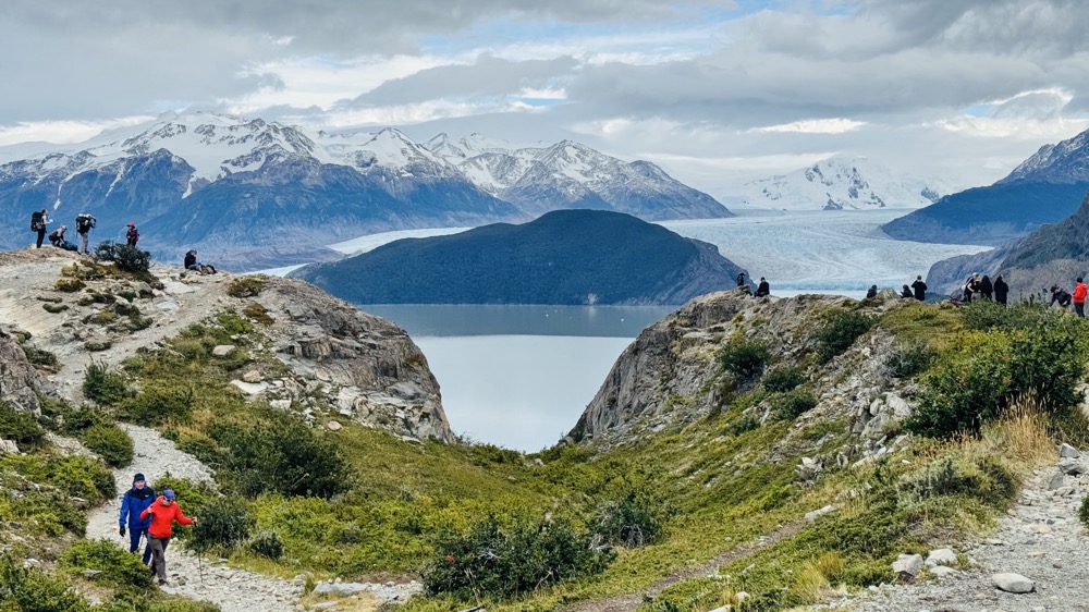 Looking back at Grey Glacier