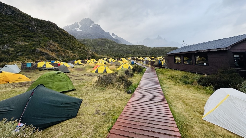 Windy morning at Paine Grande