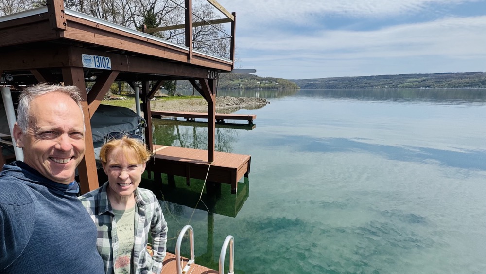 Julie and Chris on May 1 arrival at Keuka