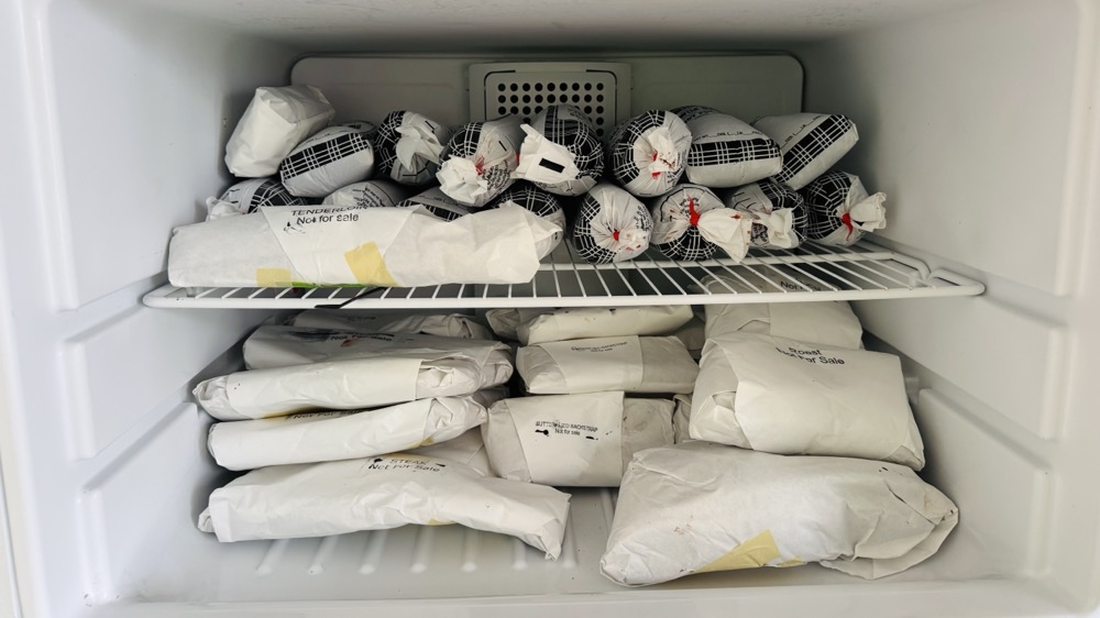 Venison in the freezer