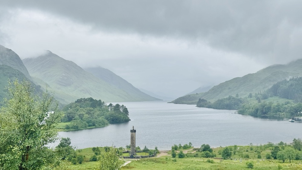 View of the bay and Glenfidden monument