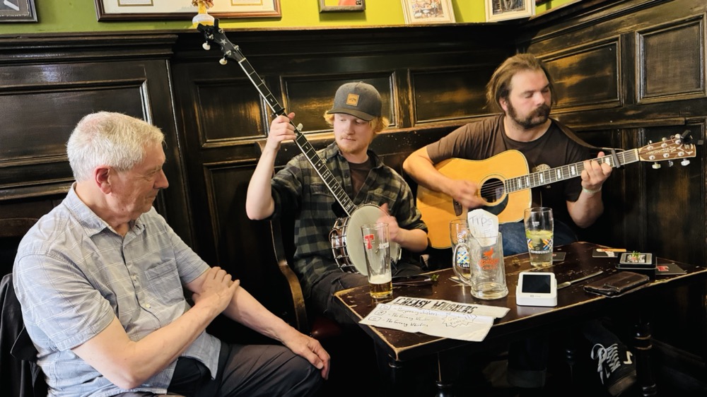 Enjoying some pub music