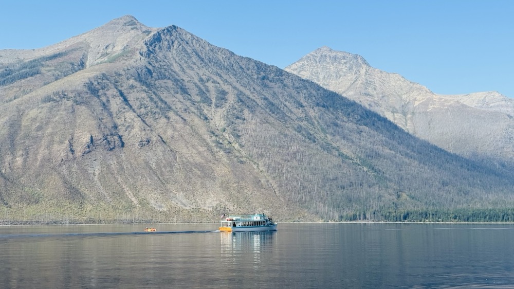 Boat tour of Lake McDonald