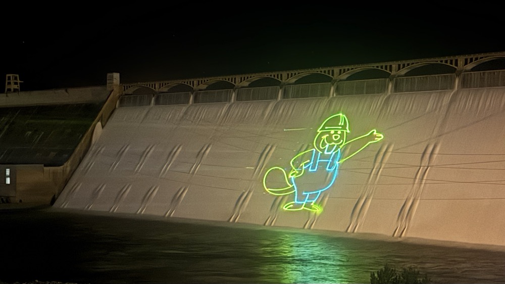 Laser show at Grand Coulee Dam