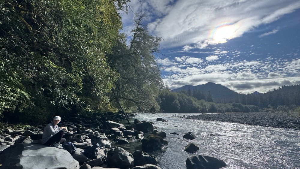 Resting along the Hoh River